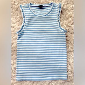 J. Crew Sleeveless Stretch Knit Top with Ruffle Sleeves size M and NWT size S